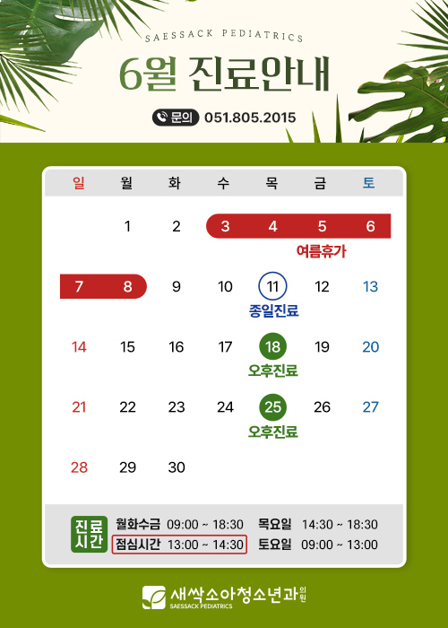 6월진료일정